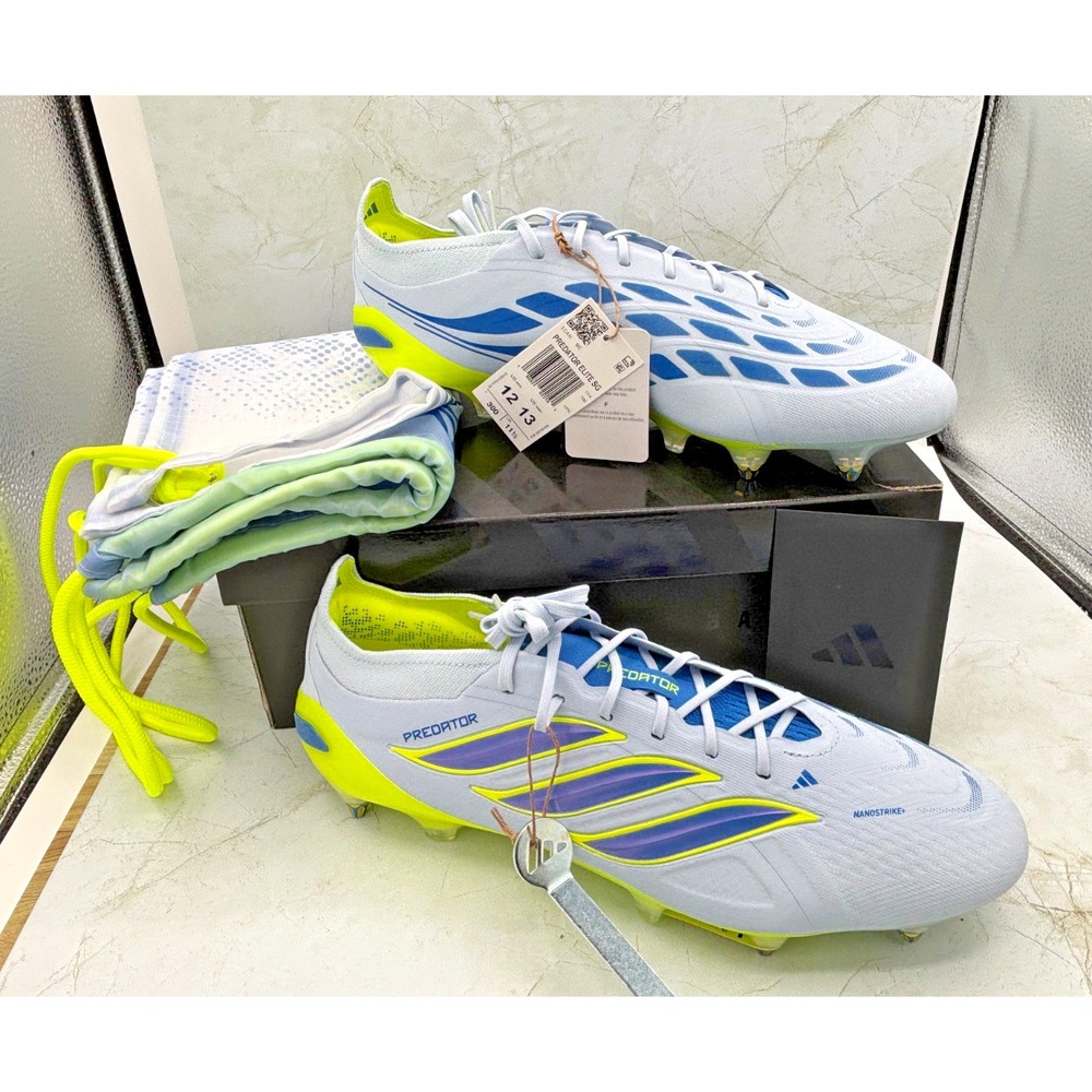 Predator Elite SG JR7849 Mens Size 12 Soft Ground Boots Metal Cleats NEW